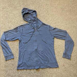 Blue Zip-Up Hoodie